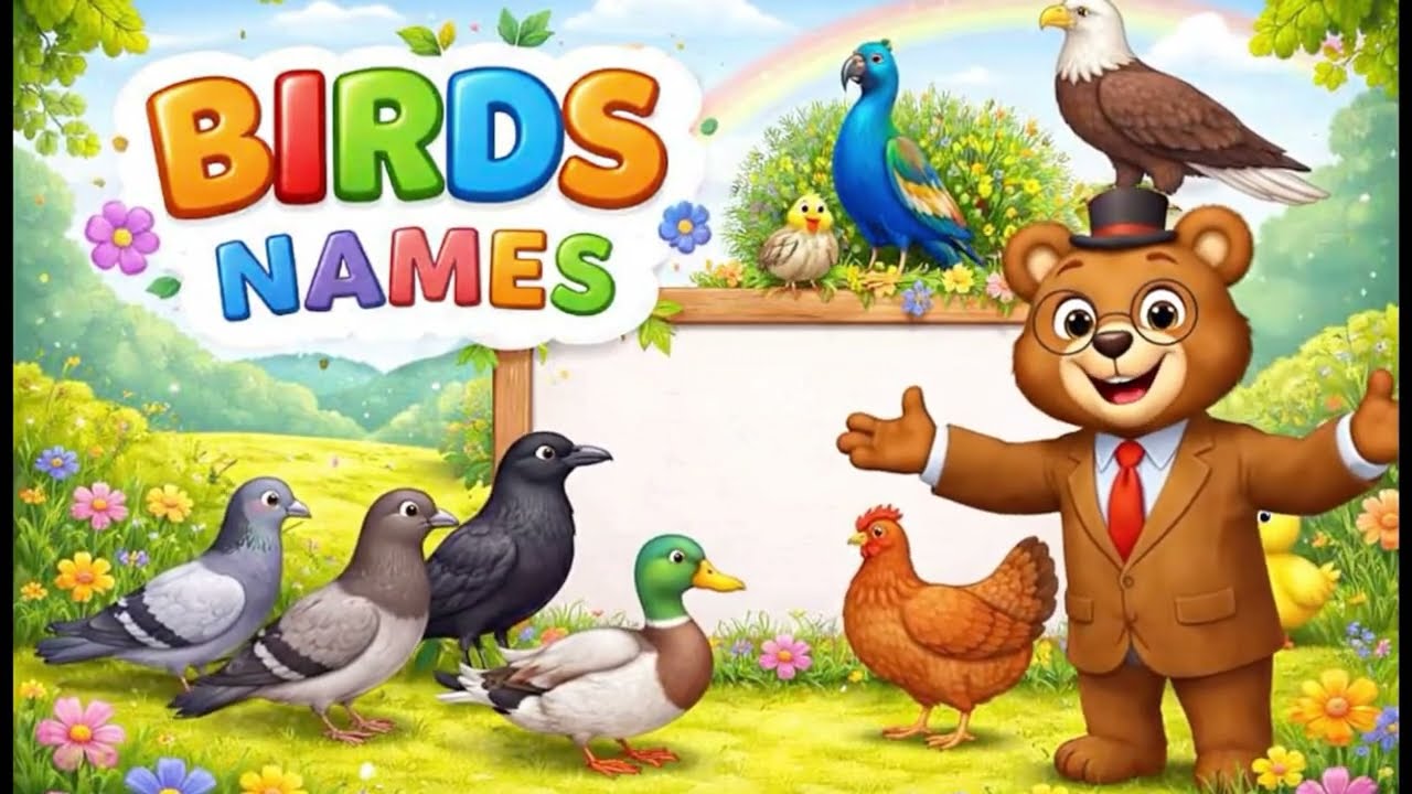 Bird names Introduction for Nursery & Kindergarten | SmartKidz Learning Video