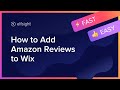 How to Embed Amazon Reviews App on Wix