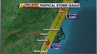 Tropical Storm Isaias track update: Storm expected to make landfall as a hurricane with dangerous wi