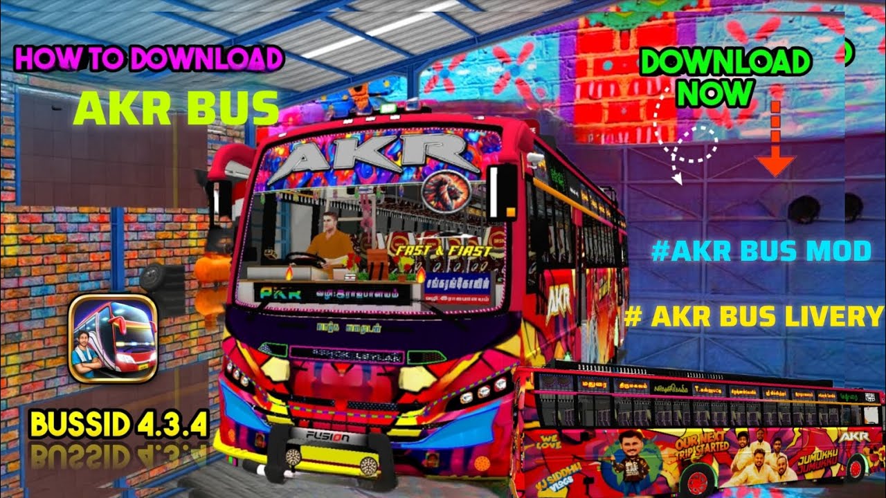 NEW 🔥AKR 🤩 BUS MOD|AKR BUS LIVERY  🤯MOD  BUS SIMULATOR INDONESIA |AKR BUS DOWNLOAD