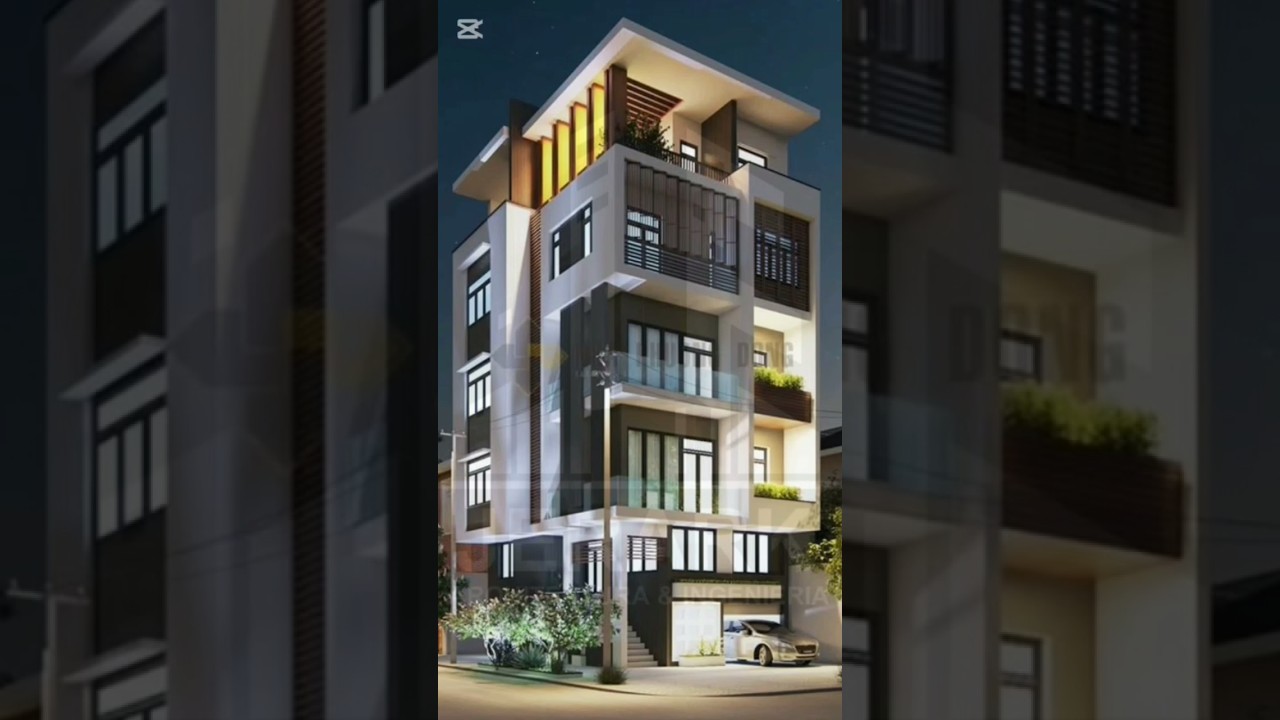 FACHADAS MODERNAS EN ESQUINA DE 5 PISOS. 