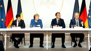 Повна версія прес-конференції Зеленського, путіна, Меркель та Макрона | Нормандська зустріч