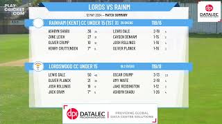 Lordswood CC Under 15 v Rainham (Kent) CC Under 15 (1st XI)