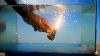 UNDERWATER FIRECRACKER TESTING || Firecracker experiment || Firecracker testing |diwali experiment 