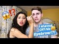 Doing my Boyfriends Eyebrows! | "Flawless Brows" Review | Shaniah