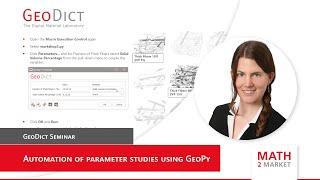 GeoDict Seminar - Automation of parameter studies using GeoPy