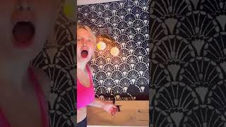 Stenciling the wall in my bathroom