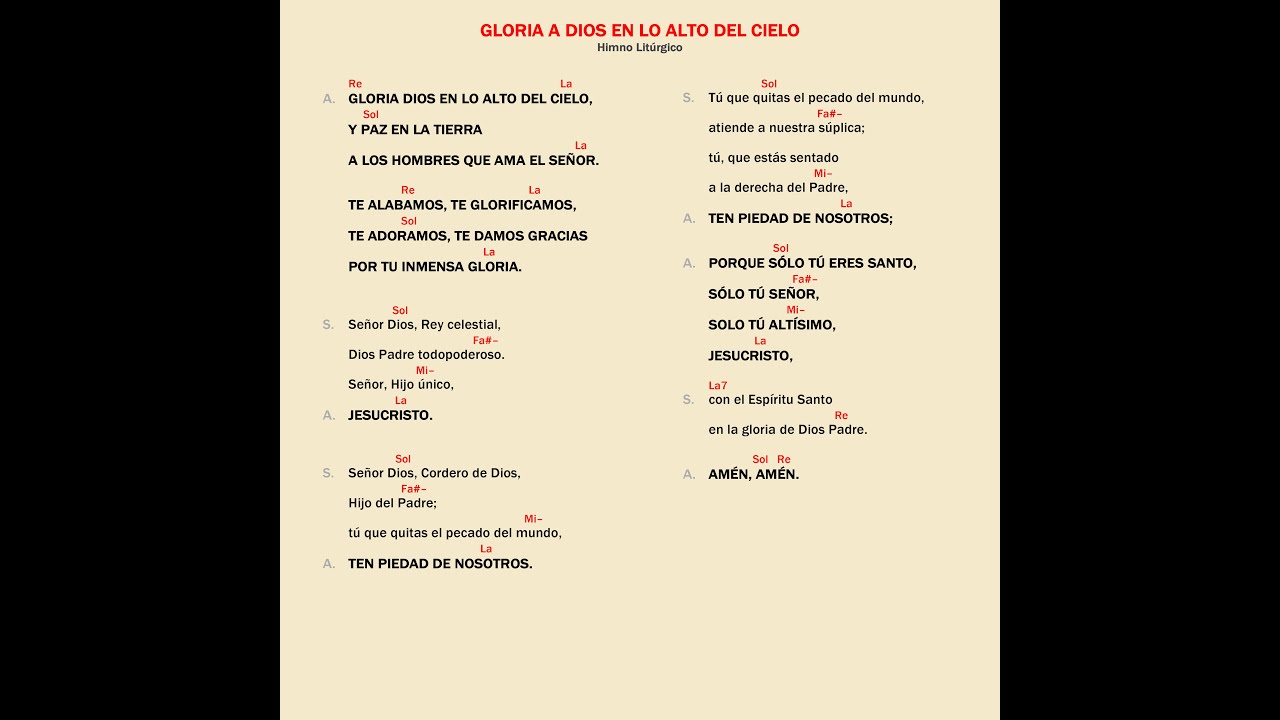 Gloria a Dios en lo alto del cielo ♱ Camino Neocatecumenal - YouTube
