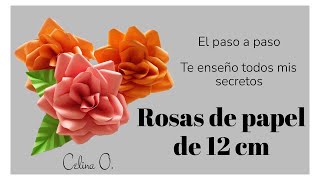 Rosas de papel 12 cm fáciles#floresdepapel #paperflowers