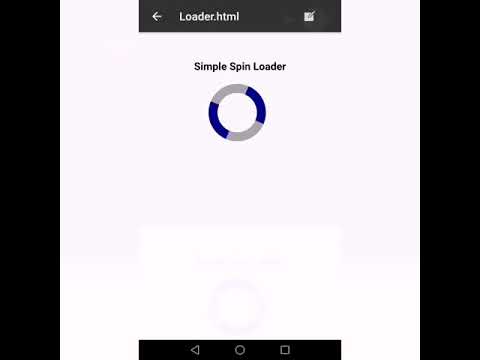 CSS simple animation loader: created on mobile live code editor