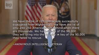 Biden Speech on Afghanistan - What you were not being told