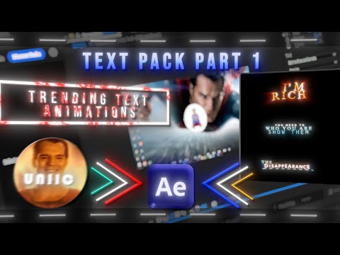 Text pack part 1 for After effects | uniic edits tutorial #aftereffects