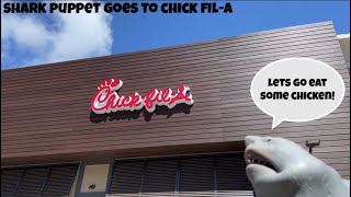 SB Movie: Shark Puppet goes to Chick Fil-A!