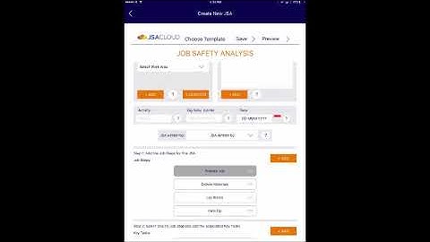 How to create your JSA with a template