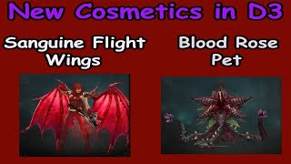 NEW Diablo Immortal Goodies in Diablo 3 Sanguine Wings and Blood Rose Pet