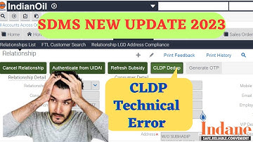 CLDP Technical Error || Update Customer cldp || SDMS new update CLDP 2023 || cldp sync failed.