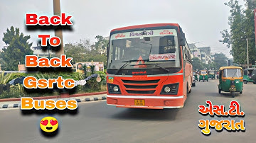 Back To Back Gsrtc Buses 2022😍||ST Gujarat Gsrtc Bus||Gsrtc Bus at vadodara city#gsrtc#bus#ncbus007