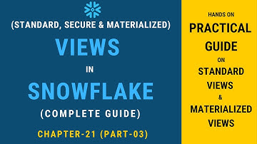 What are views in Snowflake  | Chapter-21.3 | Snowflake Hands-on Tutorial