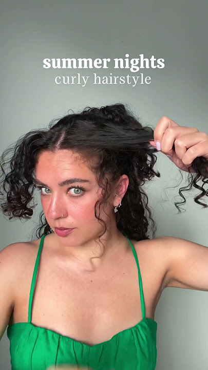 Cute and classy curly hairstyle #curlyhairstyles #easyhairstyle  #cutehairstyles #bunhairstyle 