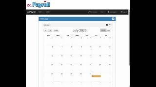 ecPayroll - Dashboard Calendar screenshot 4