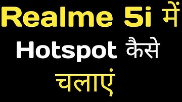 How to enable hotspot in realme 5i || realme 5i me hotspot kaise chalaye || Techie S-Kay ||
