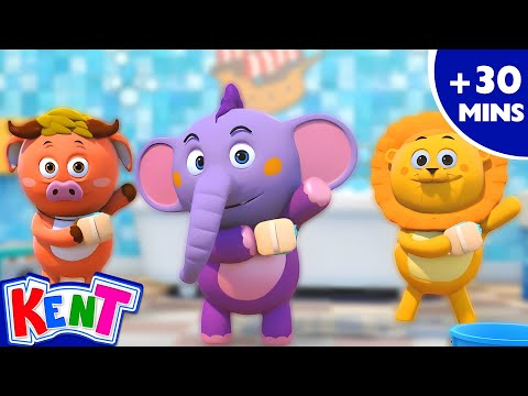 Bath Song🛁🧼 + More Nursery Rhymes and Kids Songs | Kent The Elephant