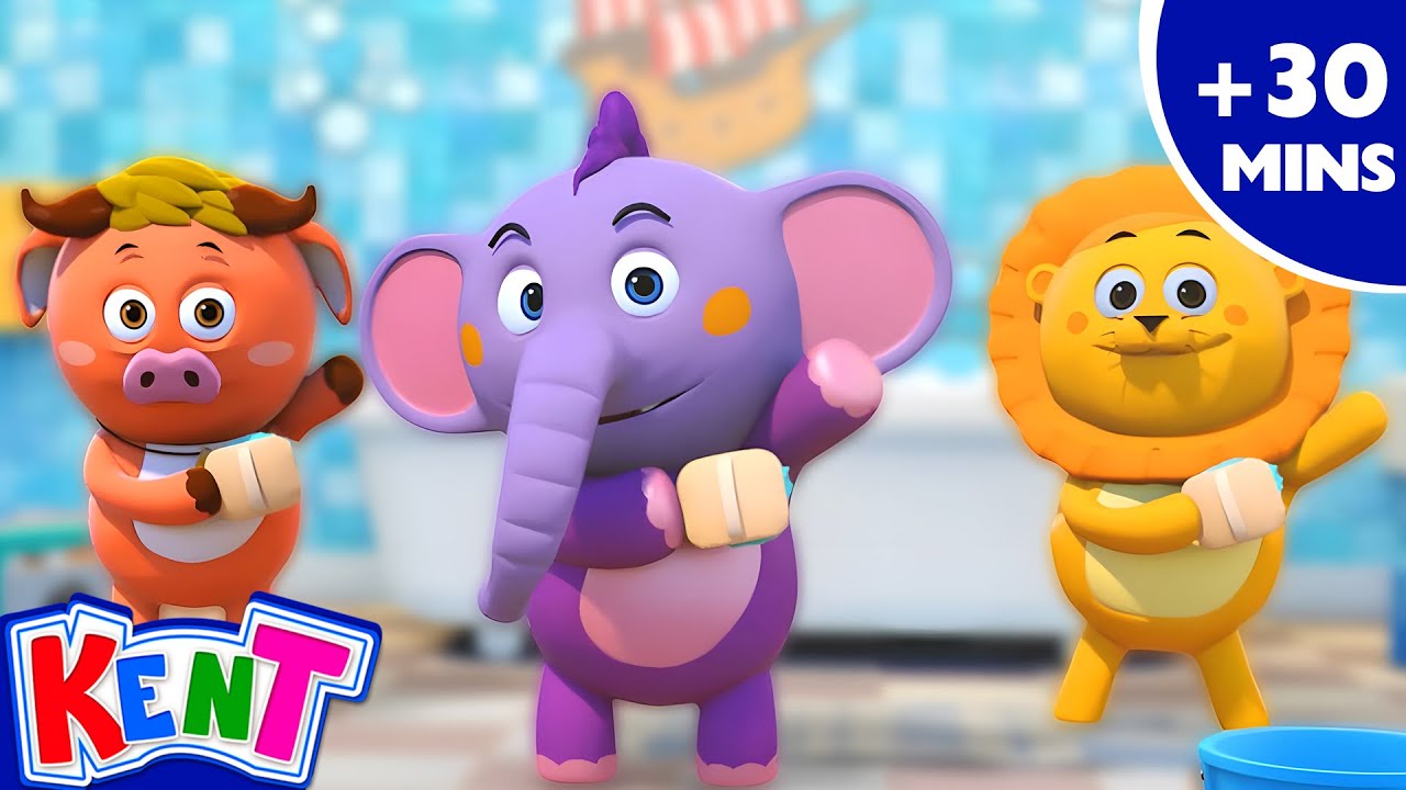 Bath Song🛁🧼 + More Nursery Rhymes and Kids Songs | Kent The Elephant