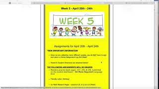 Week 5 Directions Video