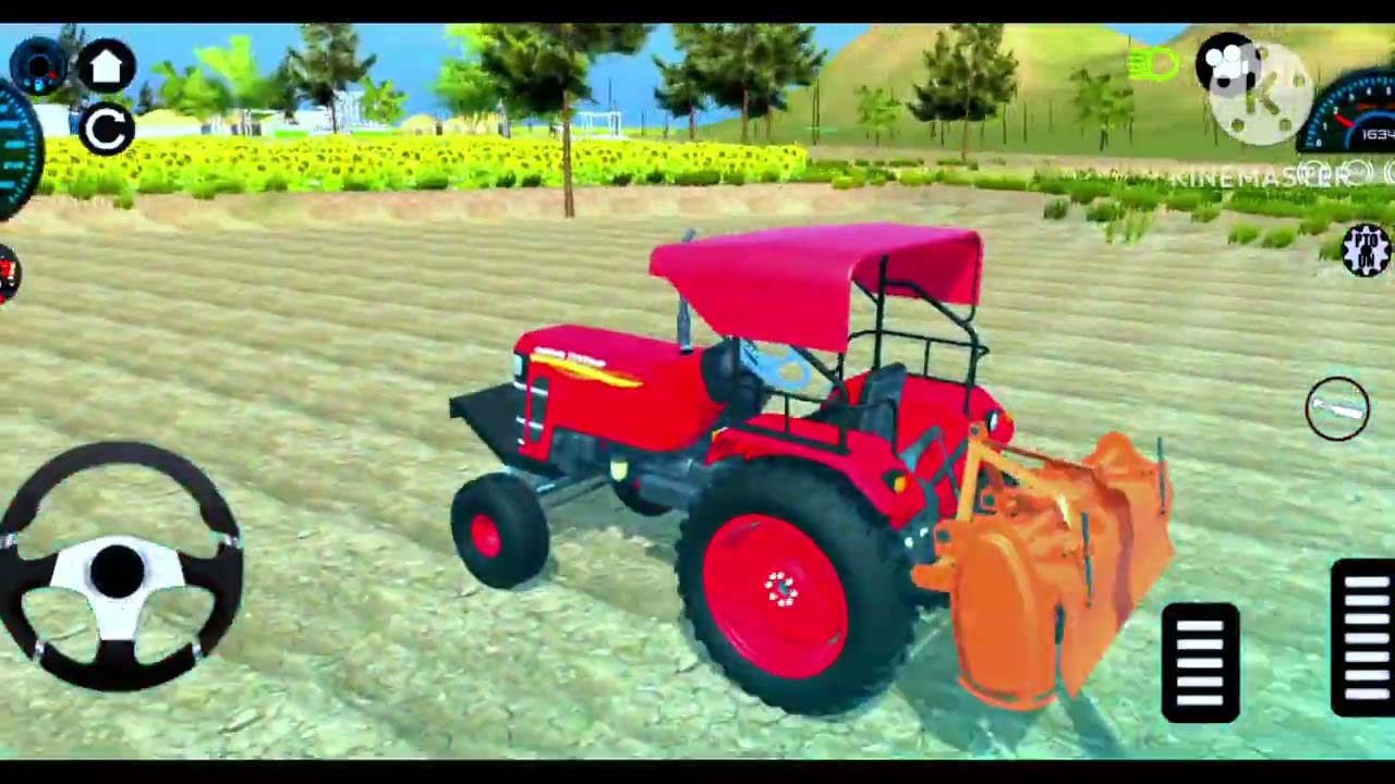 Mahindra yoovo tractor simulator game off-road4x4 3D. indian tractor simulator game 2 play for 4k👑🚜