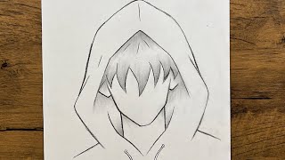 Easy drawing for beginners | How to draw anime boy wearing a hoodie Easy Easy drawing for beginners | How to draw anime boy wearing a hoodie Easy