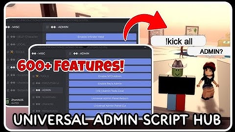 [ NEW ] Universal Admin Script Hub - ROBLOX SCRIPTS - Over 600+ OP Features in ONE Script