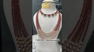 Coral with black beads Mala #charithafashionjewellery #beadsjewellery #jewellery #cz
