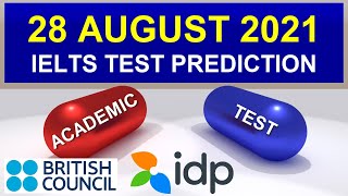 28 August 2021 IELTS Test PREDICTION BY ASAD YAQUB