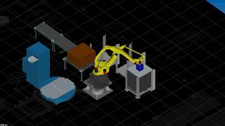 3D Robotic Simulation - Palletizer & Pallet Handling Autotec Solutions
