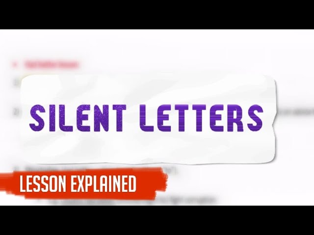 Silent letters الحروف الصامتة: full lesson explained