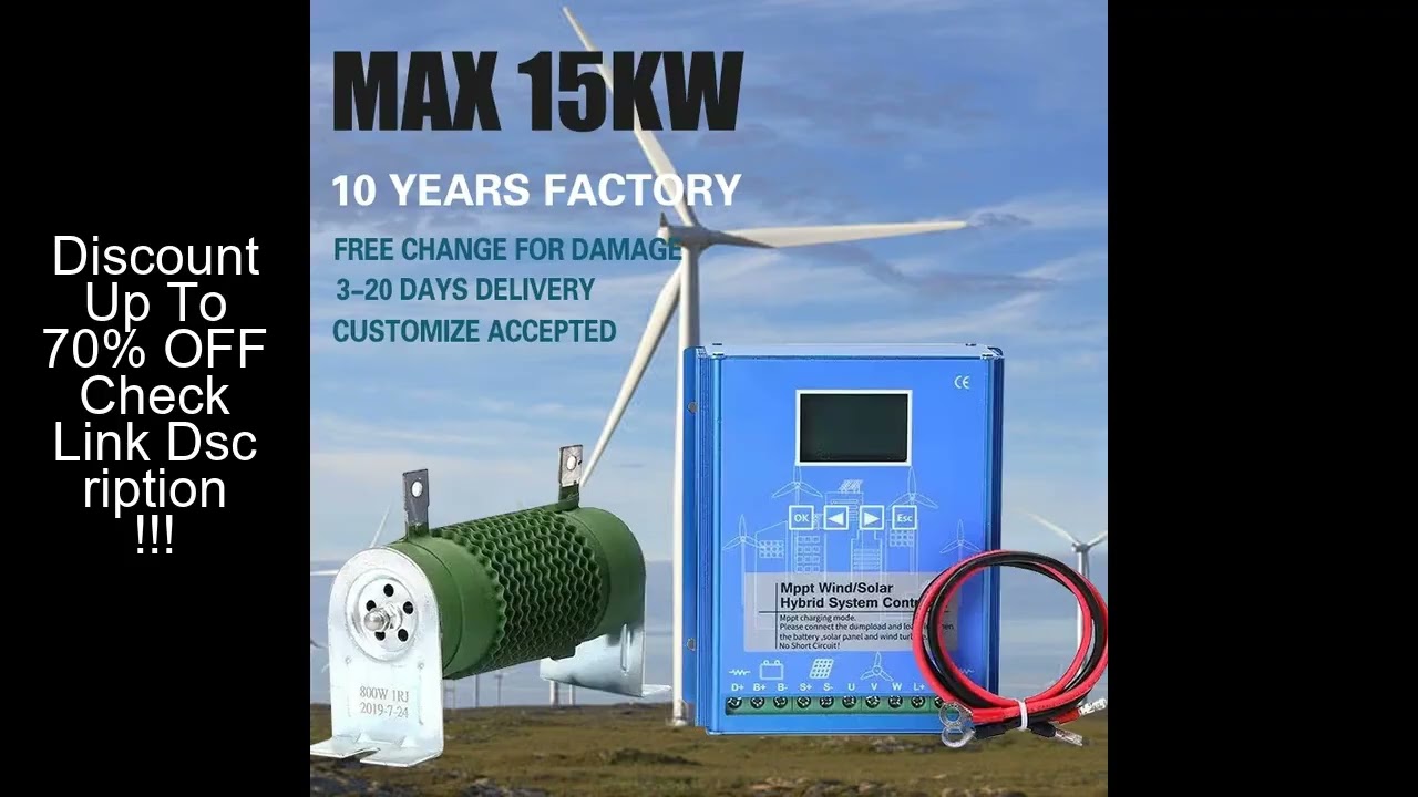 With Dump Load Wind Solar Hybrid System MPPT Charge Controller10KW Wind Turbine 15000W Solar Panel 1