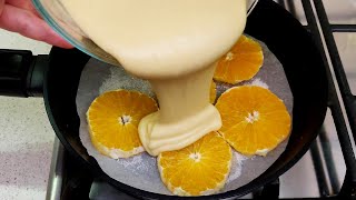 Orangenkuchen Rezept mit 1 Ei in aus der Pfanne/Das berühmte Youtube Rezept mit 1 Ei/Rezept #11