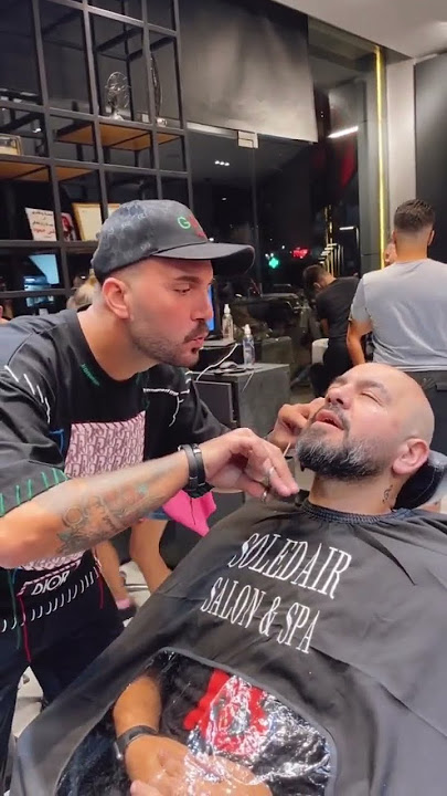 Nightmare kiss by a Barber: A Hilarious Barber-Raising Experience😂 #shorts