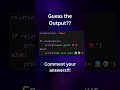 comment your answer!!! #shorts #python #coding #programming #viralshorts #trendingshorts #codeprep
