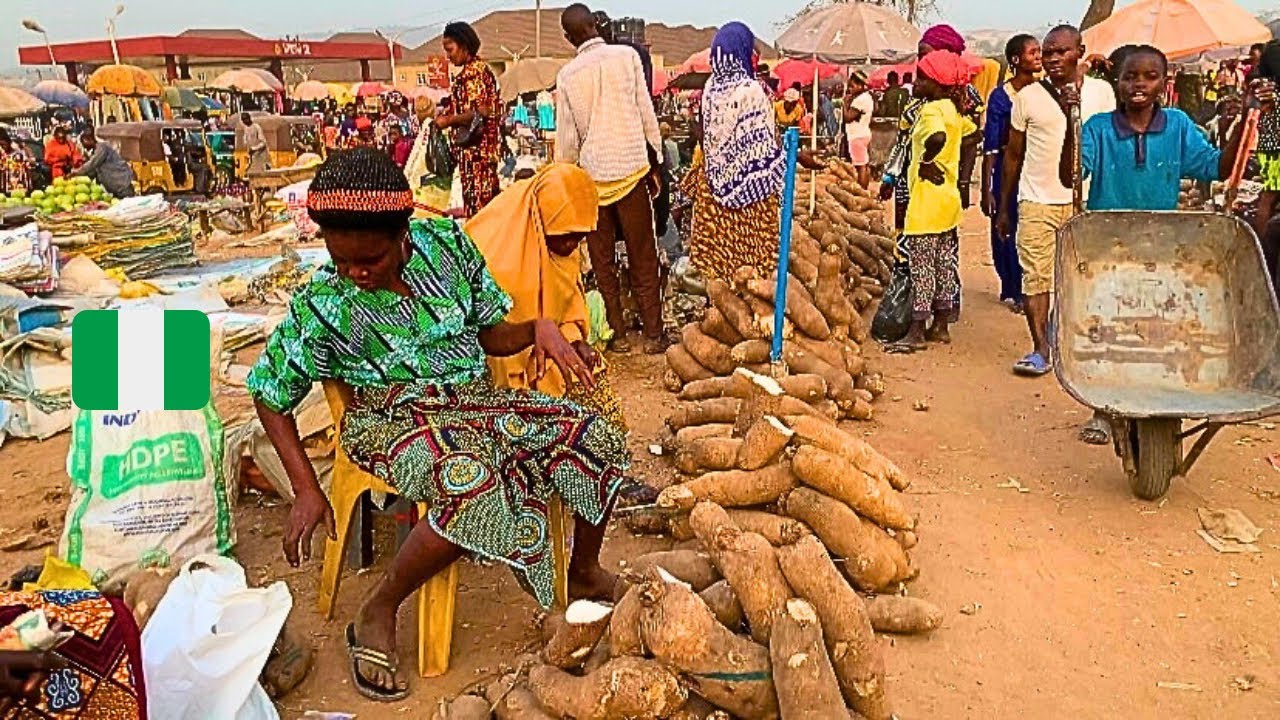 Rural Village Market Day in Oron Nigeria West Africa