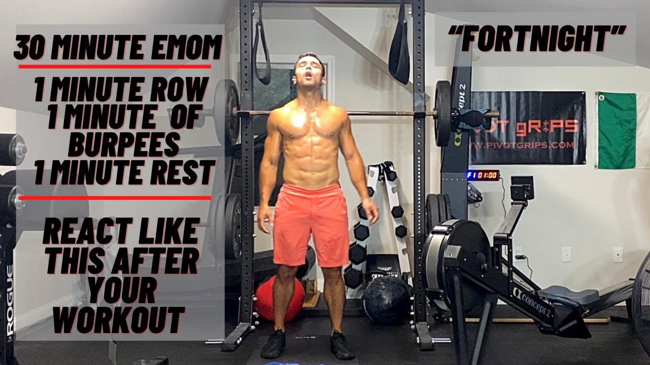 CFNE “Fortnight” Workout - 30 Minute Interval EMOM - Row & Burpee - YouTube