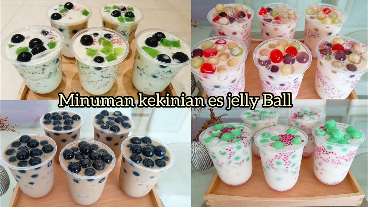 4 RESEP MINUMAN KEKINIAN ES JELLY BALL SEGER DAN CREAMY COCOK UNTUK IDE ...