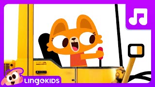 WHEELS ON THE BUS with VEHICLES | Songs For Kids | Lingokids