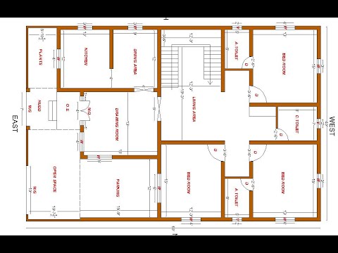 40x60 Modern East Facing House Plan 3bhk East Facing House Plan With Parking Youtube