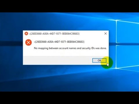 no mapping between account names and security ids was done Error No Mapping Between Account Names And Security Ids Was Done