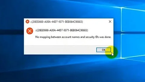 Error: “No mapping between account names and security IDs was done”