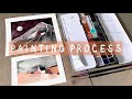 PAINTING PROCESS ❊ Painting landscapes in my style with handmade watercolours