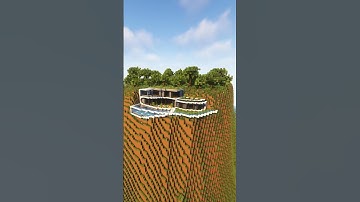 Minecraft: Modern Cliff Mansion | Timelapse | Tutorial | #builds #shorts #minecraft