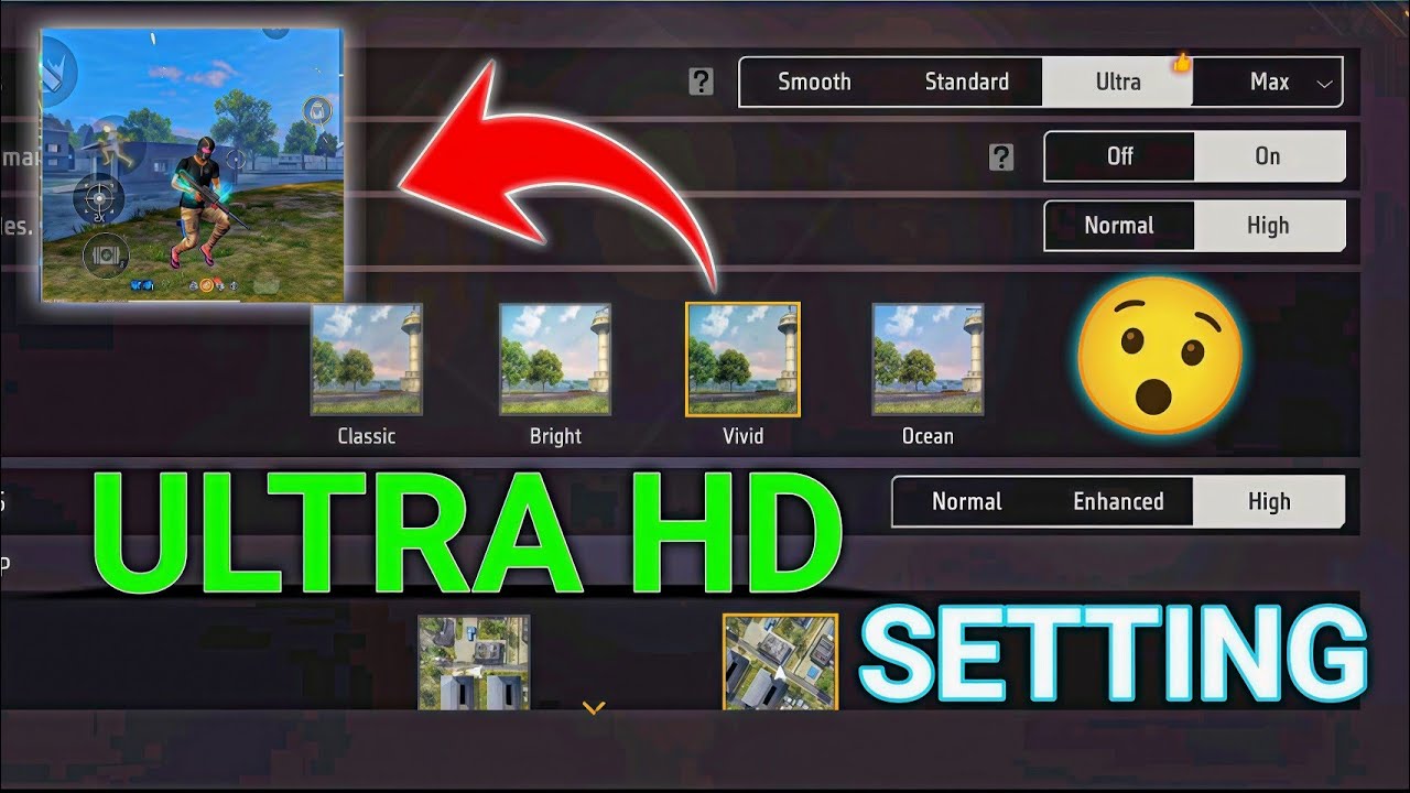 Free fire best ultra HD setting 2026 |