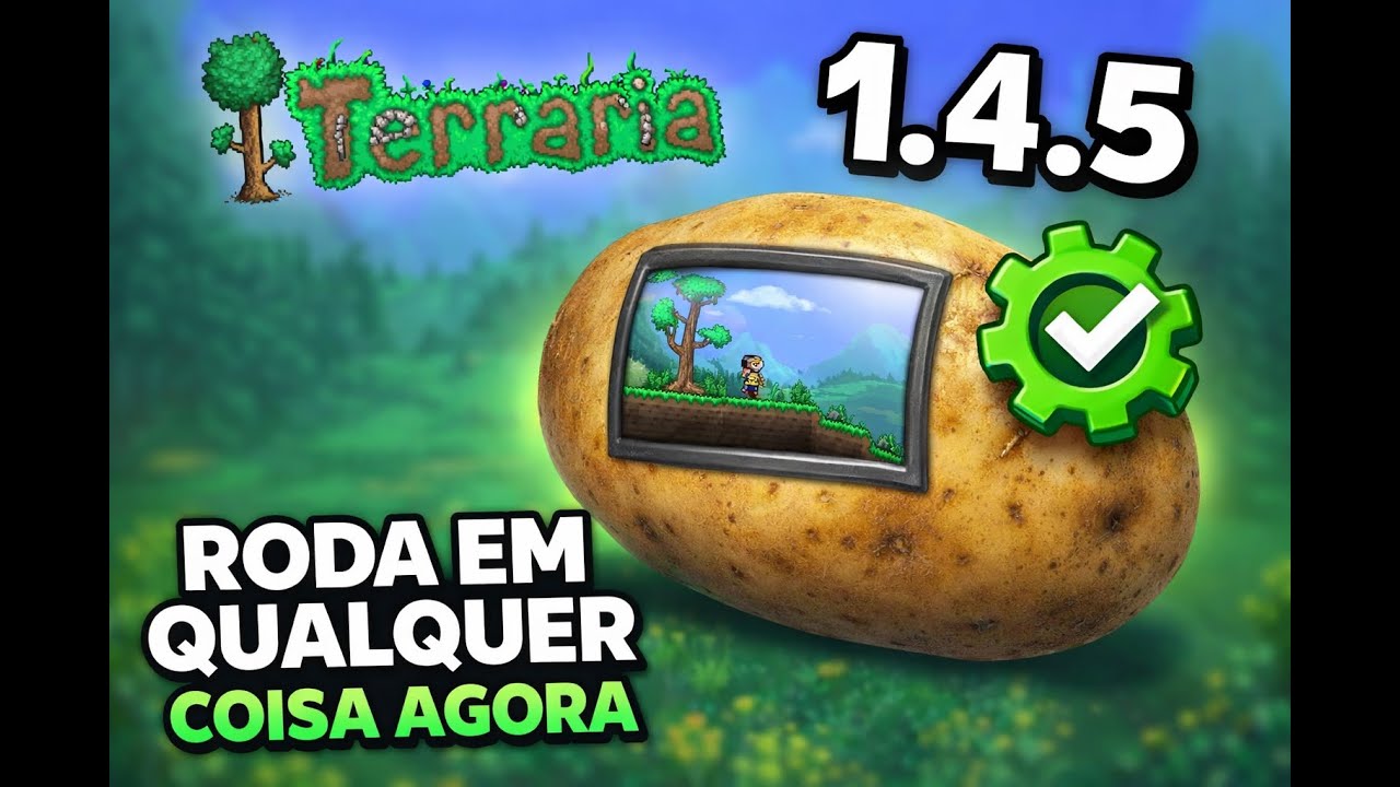 A melhor configuração  para PC fraco, otimizar o Terraria ao máximo na 1.4.5, +FPS Funciona no Linux